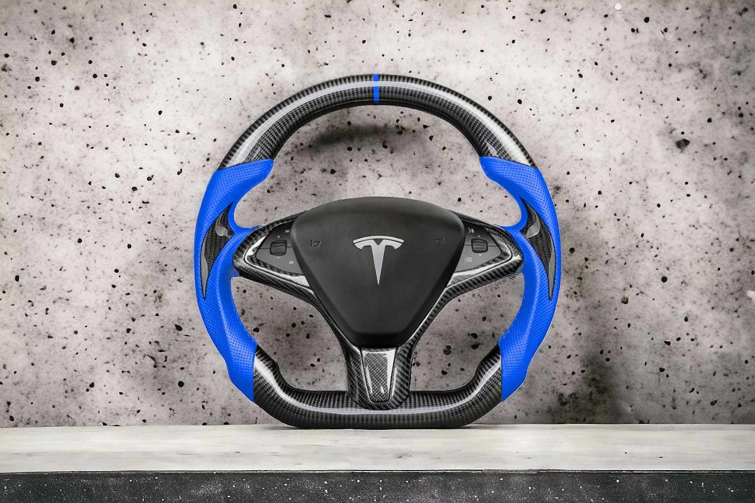 2012 - 2024+ Tesla Model S / 3 / X / Y / Cybertruck - Custom Carbon Fiber Steering Wheel with options